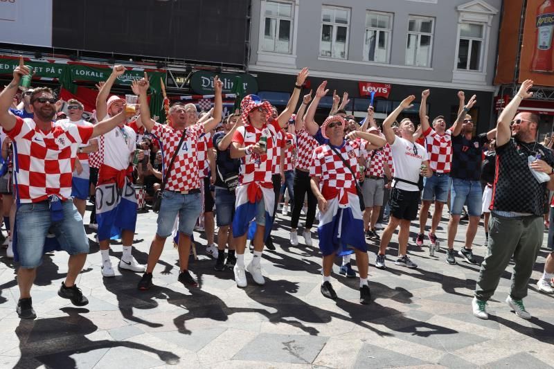 Croacia golea a España por las calles de Copenhague
