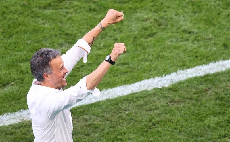 Luis Enrique celebra tener a Morata y arropa a Unai Simón