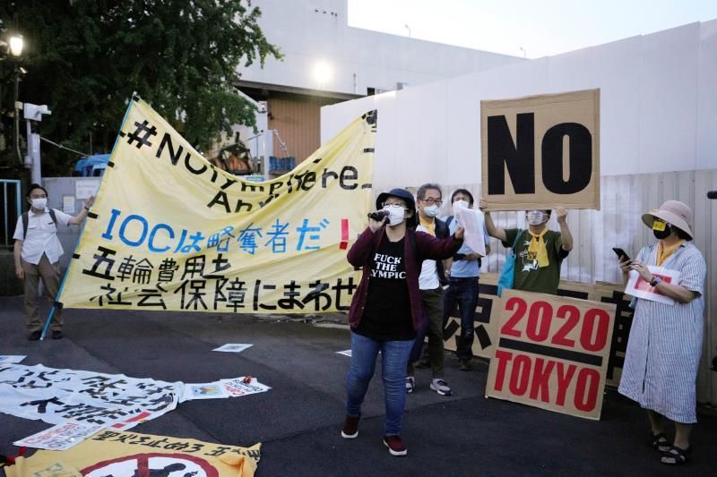 Inquietud y protestas en Japón a una semana de los Juegos Olímpicos