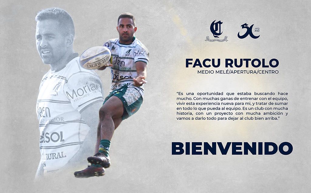 Facu Rutolo, tercer refuerzo argentino para el Rugby Ciencias