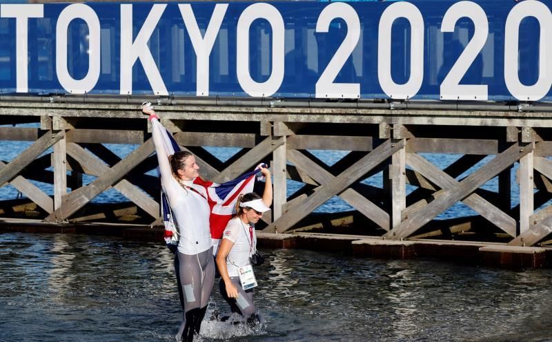 Gran Bretaña, oro en 470 femenino; plata para Polonia y bronce para Francia