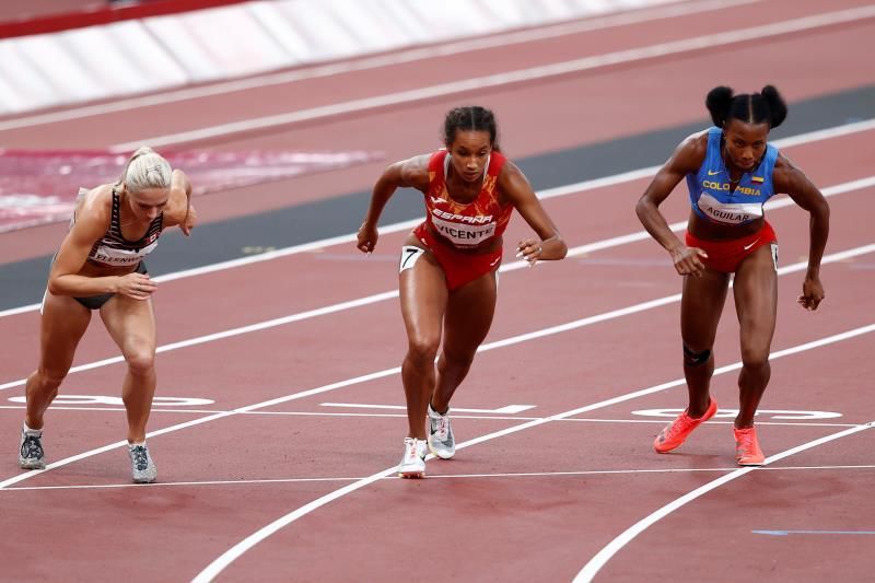 María Vicente decimoctava en el heptatlón, lastrada por la jabalina