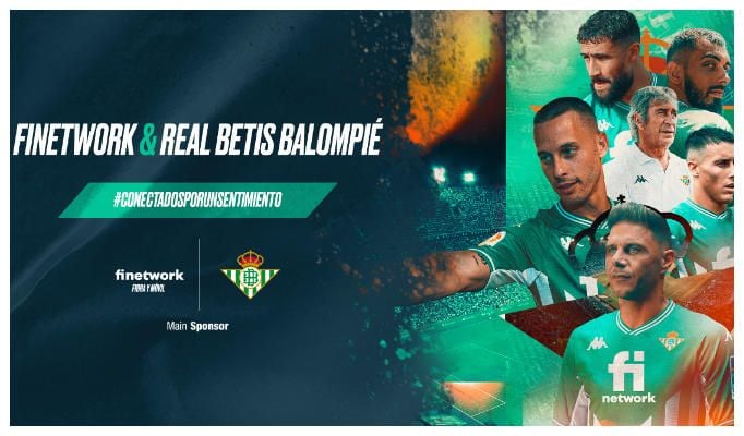 Finetwork, patrocinador oficial del Real Betis para las próximas tres temporadas
