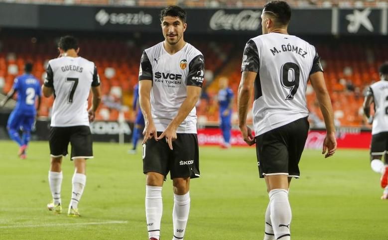 Valencia 1-0 Getafe: El Valencia, en inferioridad, doblega a un Getafe intenso