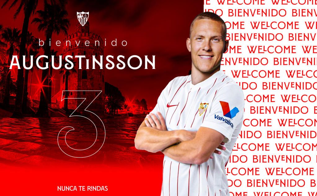 El Sevilla FC hace oficial el fichaje de Augustinsson y la duración de su nuevo contrato