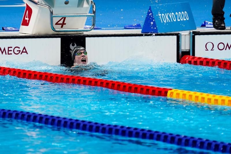 Marta Fernández bracea hasta el oro en sus primeros Juegos