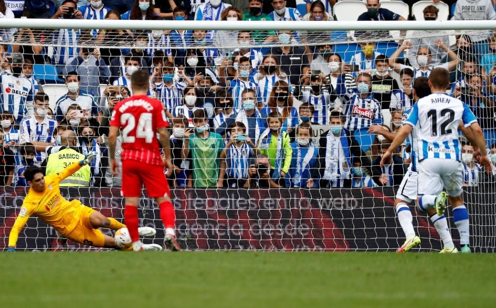 Real Sociedad-Sevilla FC (0-0): Bono cimenta un empate labrado a pico y pala