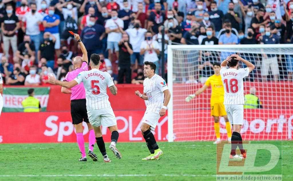 El Sevilla, pendiente de las pruebas a En-Nesyri y la sanción a Delaney, a quien le pueden caer dos partidos