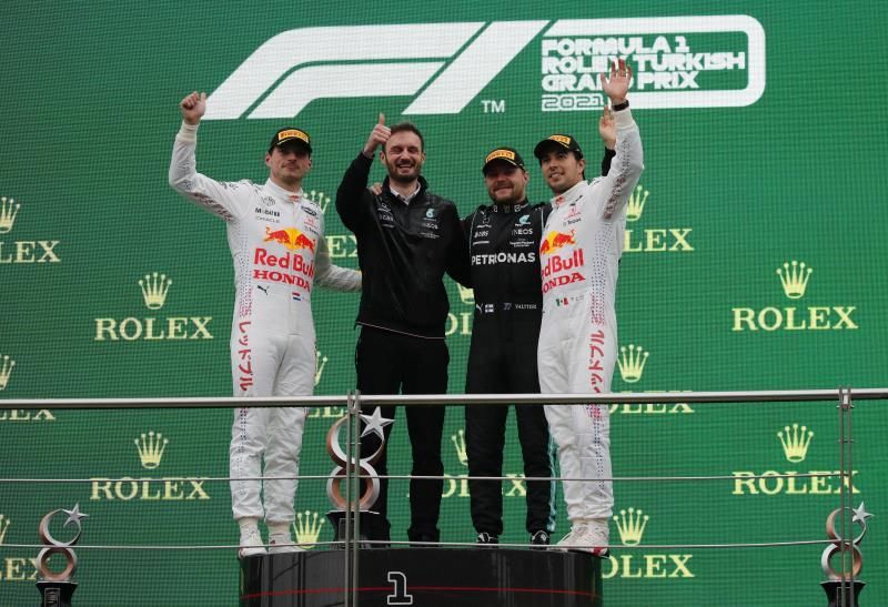 'Checo' firmó su podio número 13, tercero con Red Bull y segundo en Turquía