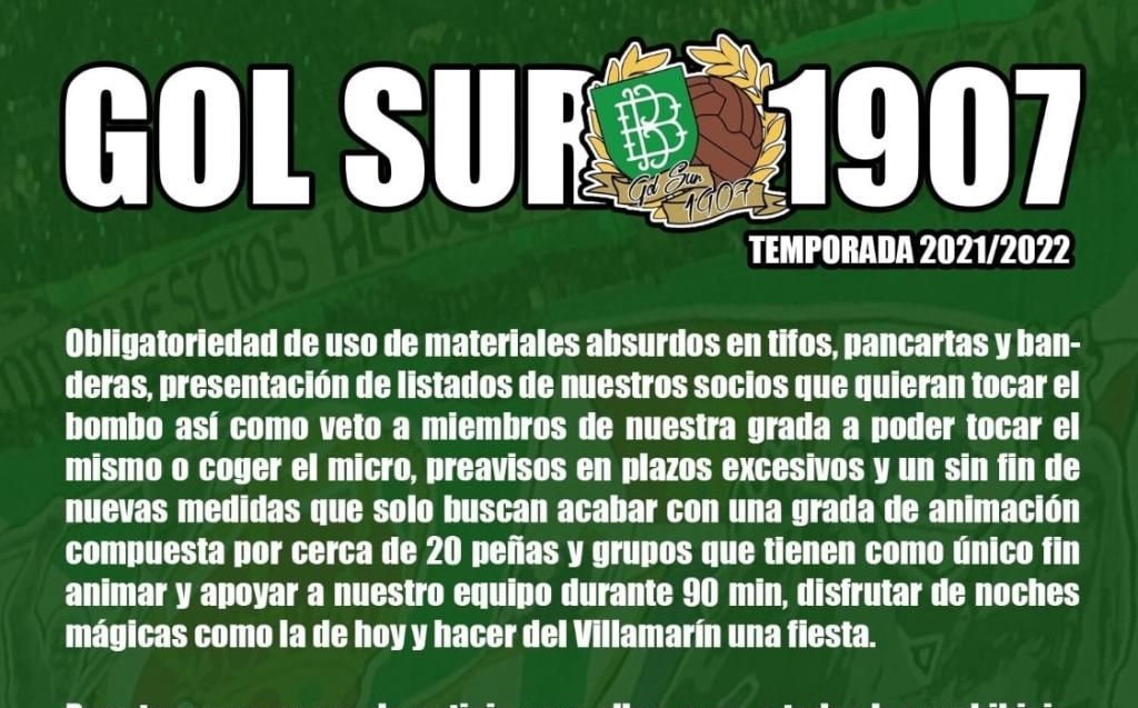 Gol Sur 1907 se 'rebela' contras las prohibiciones