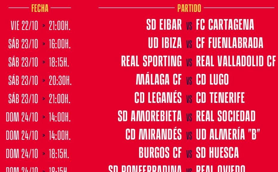 Los árbitros en Segunda para el Málaga-Lugo y el Mirandés-Almería