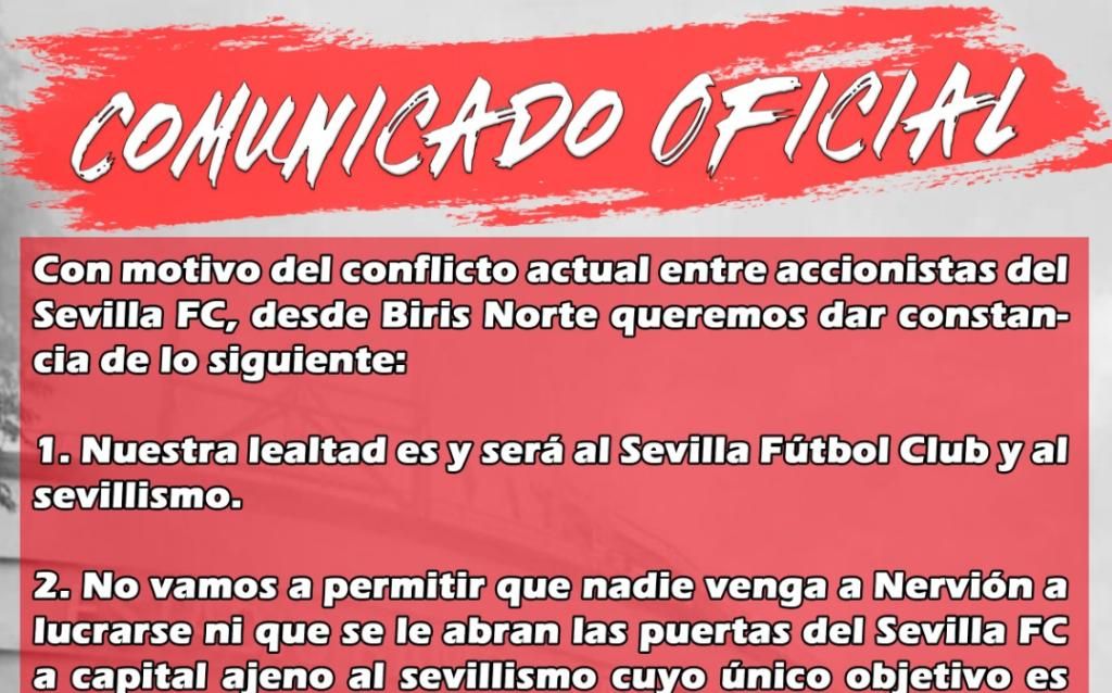 Biris Norte manda un claro aviso a Del Nido