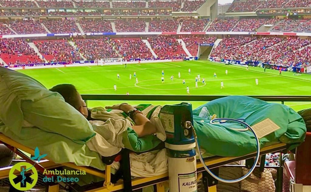 El sueño cumplido de Miguel, un joven bético enfermo