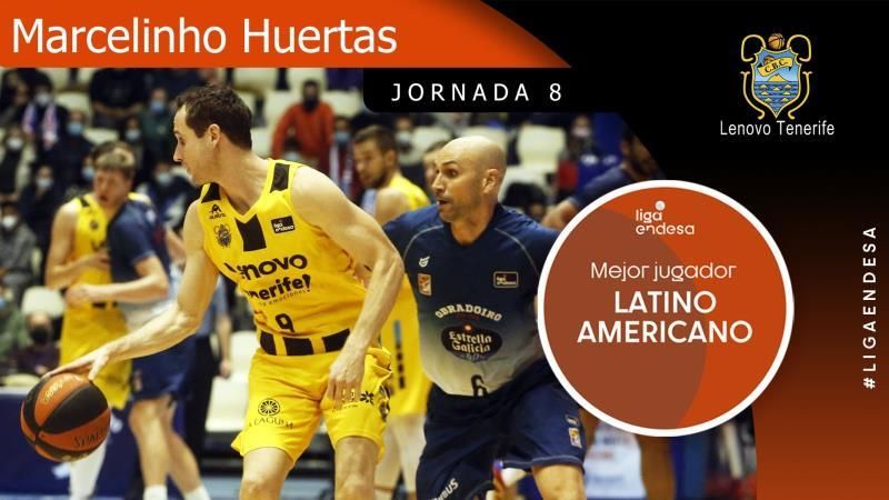 Marcelinho Huertas, Mejor Jugador Latinoamericano de la Jornada 8
