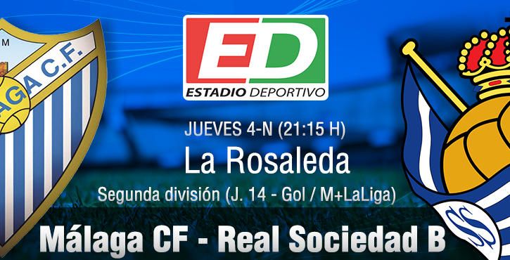 Málaga-Real Sociedad B: A seguir invicto ante un rival peligroso a domicilio (Previa y posibles onces)