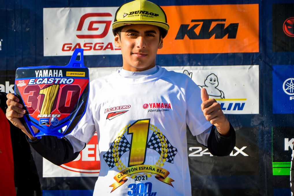Salvador Pérez y Yamaha E. Castro, campeones de España de motocross MX85 2021