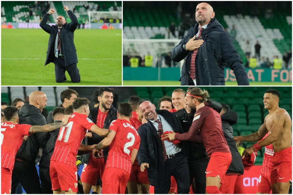 Monchi y las críticas de "desconocidos" por su celebración en el derbi, "un reconocimiento a la grandeza del Betis"