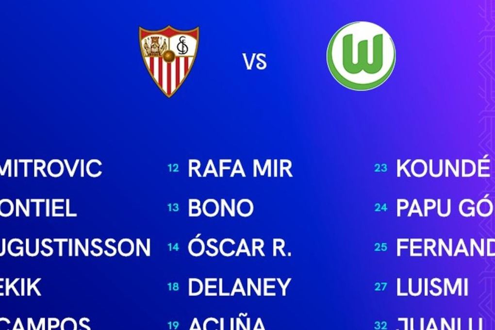 Una alegría y varias bajas en la lista del Sevilla ante el Wolfsburgo