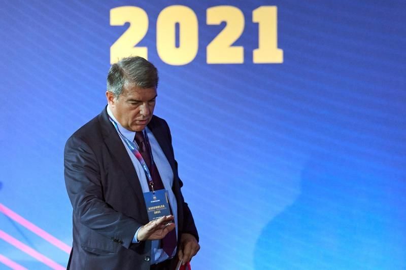 Laporta: "Estoy muy feliz por Messi, por Alexia y por Pedri"