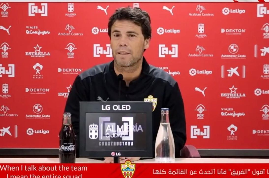 Rubi lamenta el obligado cambio de planes del Almería