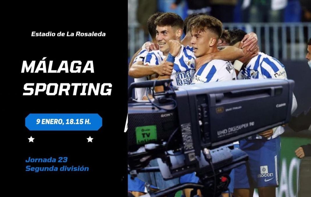 Cómo y dónde ver por TV y online el Málaga-Sporting: fecha y horario