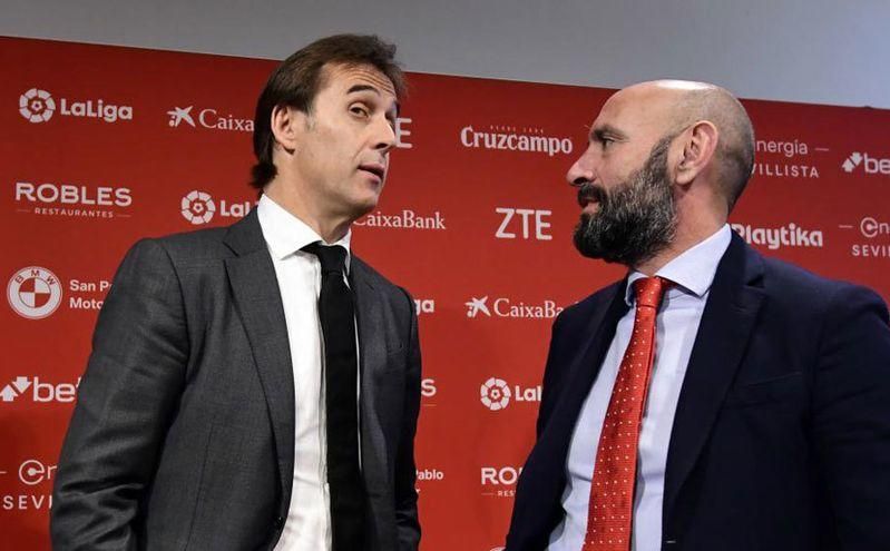 Lopetegui mete prisa a Monchi: "La plantilla del Sevilla debe mejorar antes del cierre del mercado de fichajes"