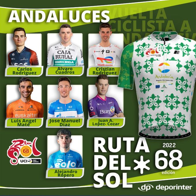 Siete andaluces en la Salida de la 68ª Ruta del Sol Vuelta Ciclista a Andalucía