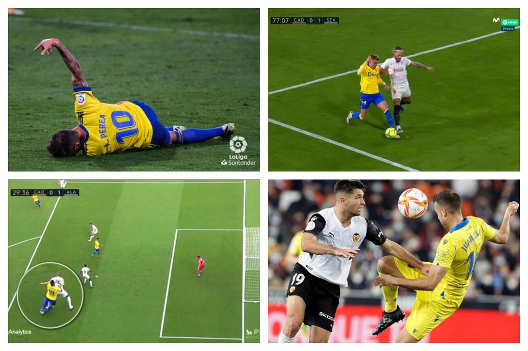 Las jugadas en las que Alberola Rojas perjudicó al Cádiz