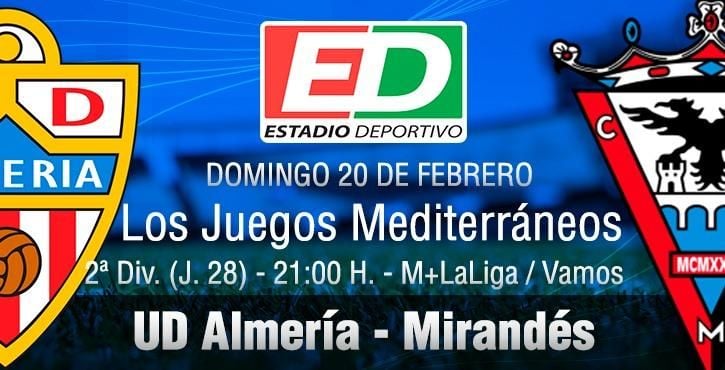 Almería - Mirandés: en busca de prolongar la racha ante un Mirandés renovado (previa, horario y posibles alineaciones)