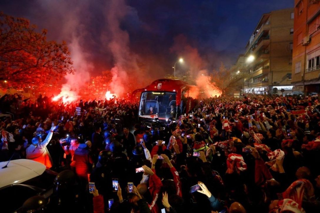 La caldera que prepara la afición del Granada antes de la 'final' del lunes
