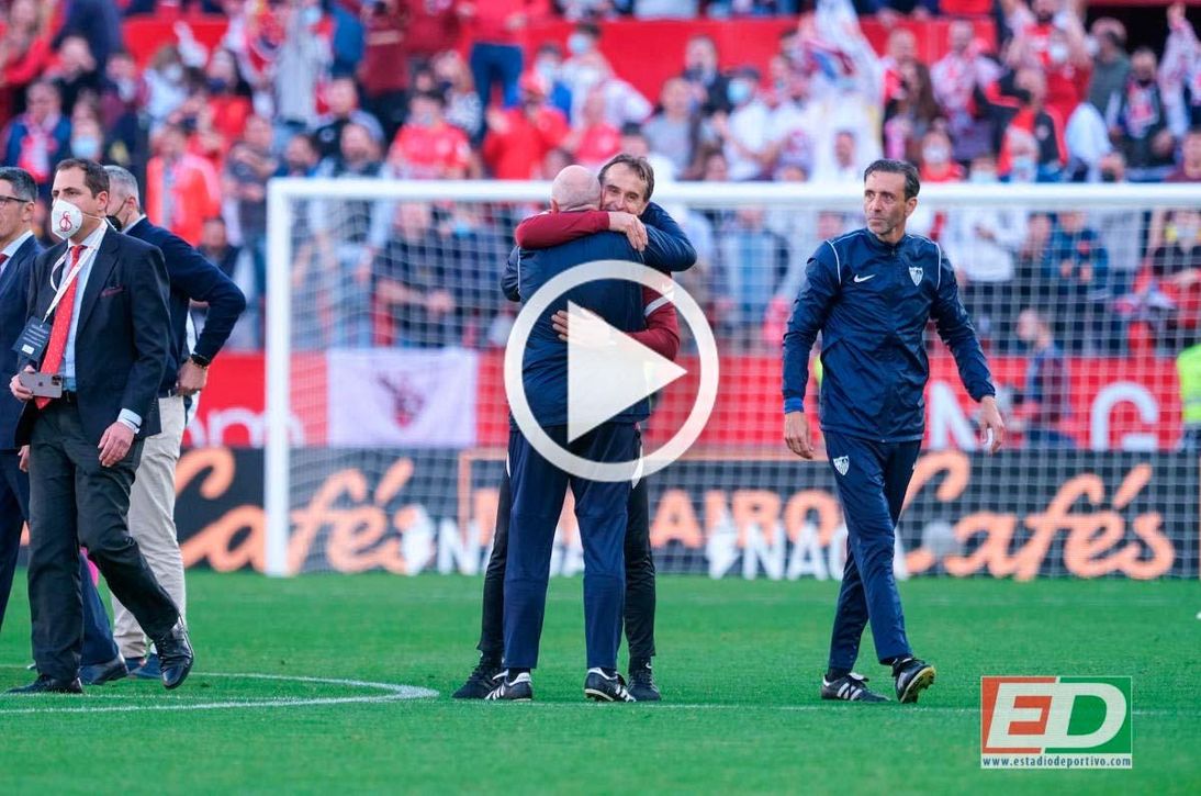 Monchi, aclamado y eufórico, volvió a celebrarlo sobre el césped:  "Hacer feliz a la gente vale más"