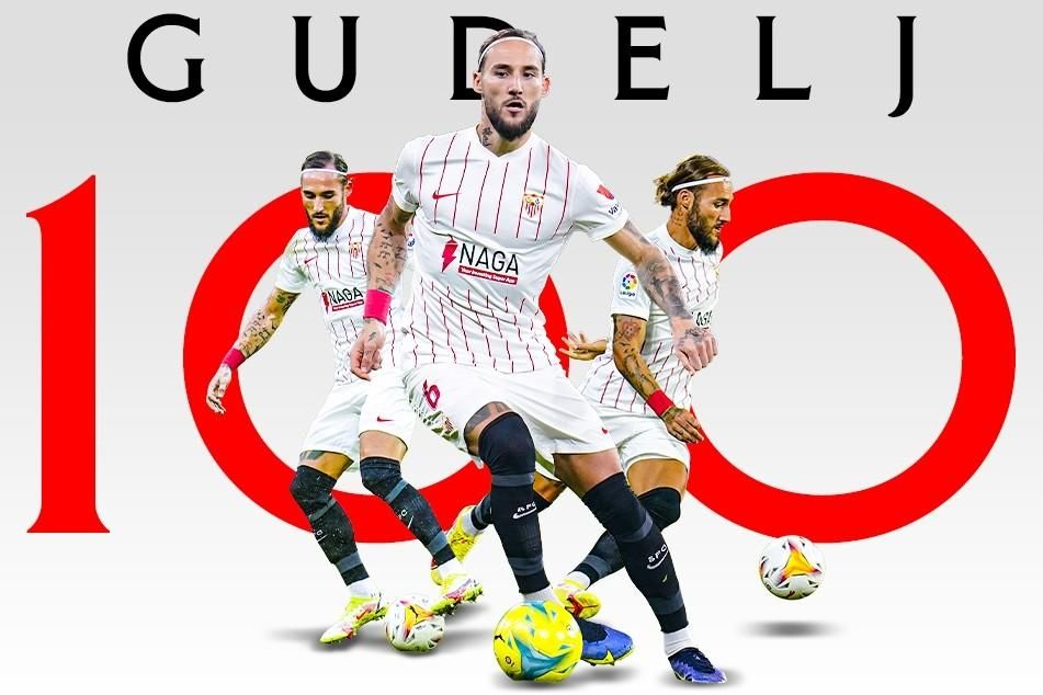 Gudelj llega a los 100 partidos con el Sevilla FC recuperando su mejor nivel