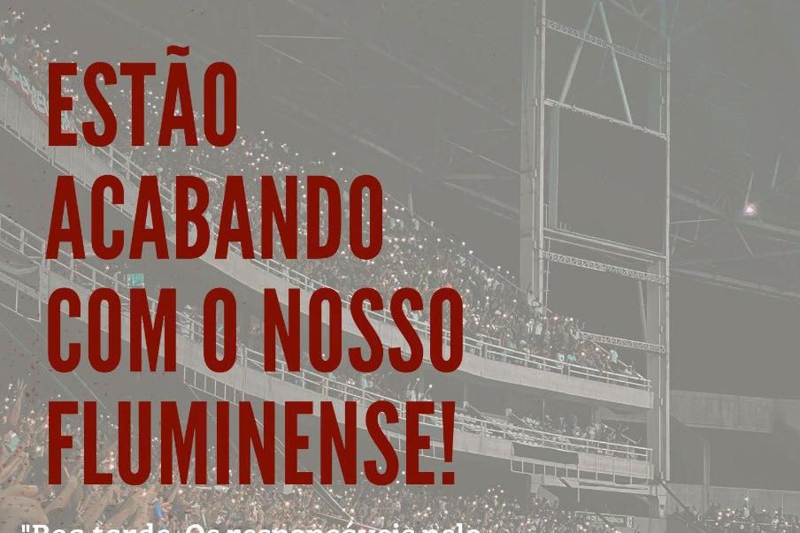 Multitudinaria manifestación de socios del Fluminense para protestar por el traspaso de Luiz Henrique al Betis