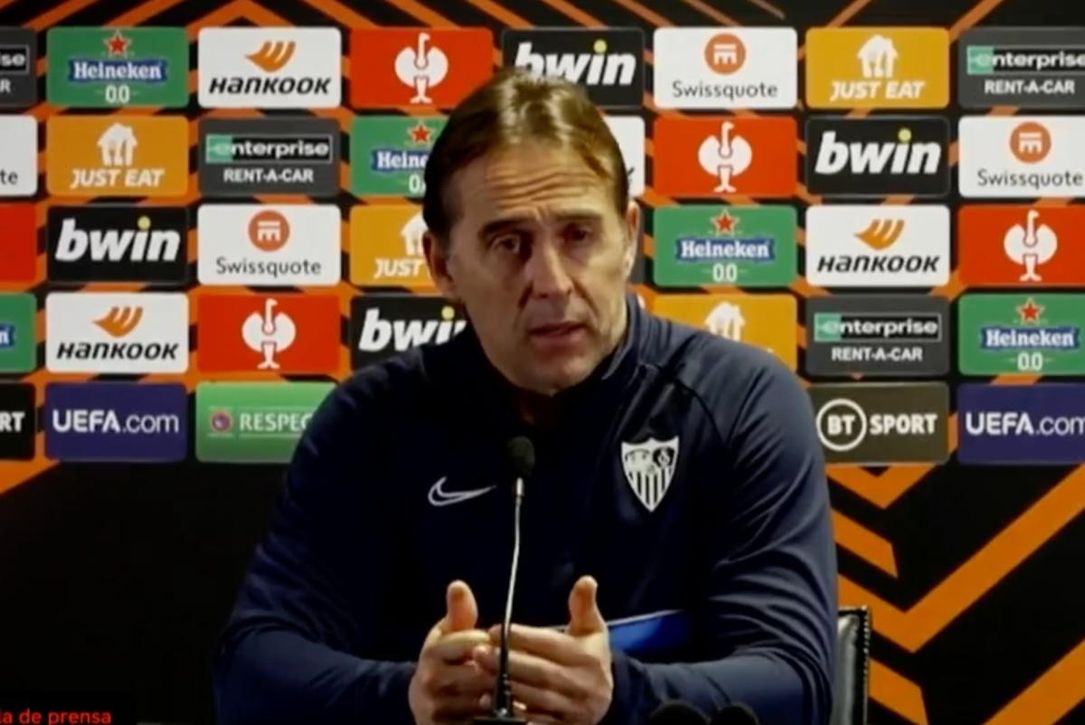 Lopetegui analiza el momento del Sevilla y cómo llegan Fernando o Montiel, pero avisa del rival