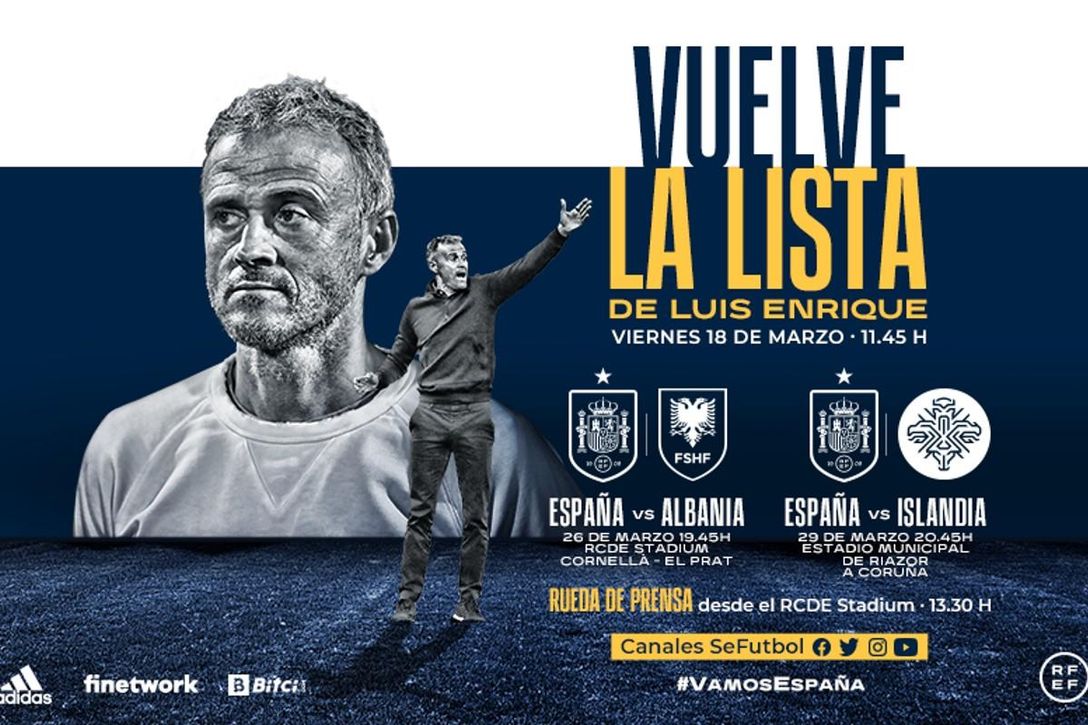 Luis Enrique da una lista de 23 sin béticos ni sevillistas entre las sorpresas