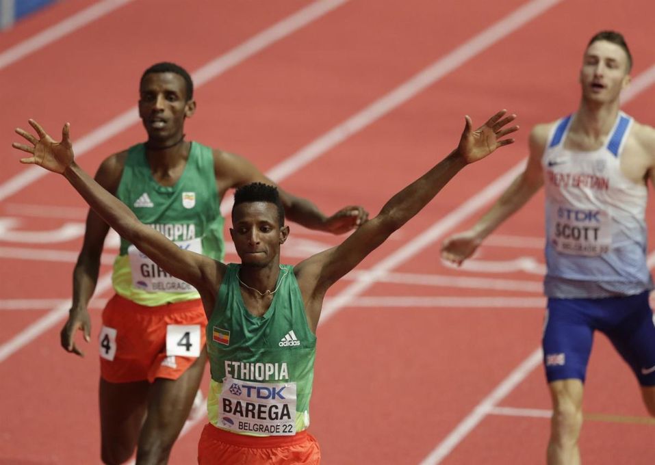 Barega lidera el doblete etíope en el 3.000, Mechaal séptimo