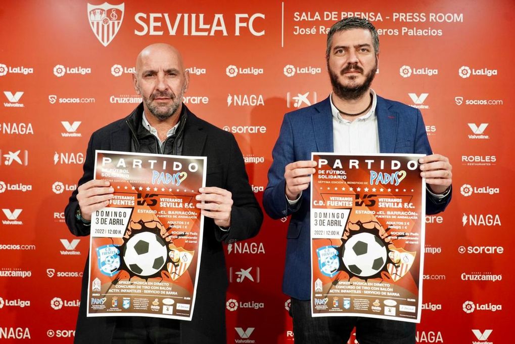 El Sevilla FC jugará un partido de veteranos en beneficio de PADIS en Fuentes de Andalucía