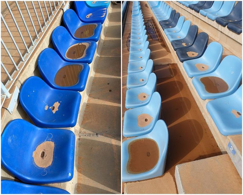¿Por qué el Málaga no pudo limpiar el barrizal de los asientos?