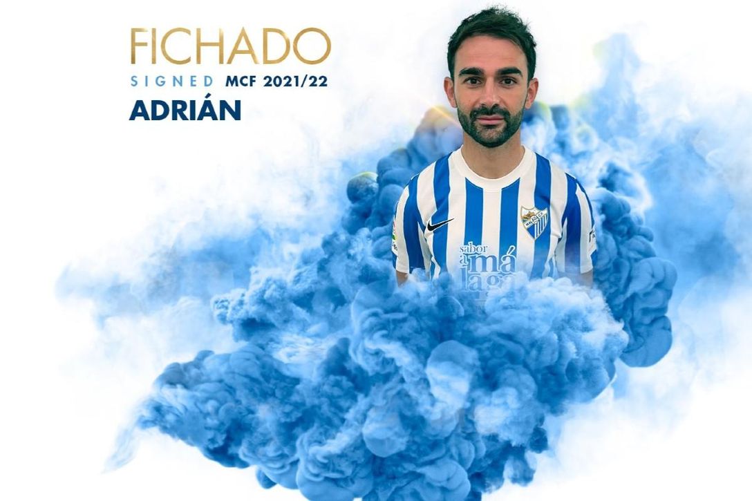 El Málaga anuncia el fichaje de Adrián, que estará ya ante el Girona