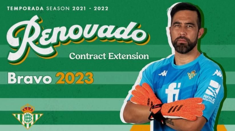 Oficial: Claudio Bravo renueva con el Betis hasta 2023
