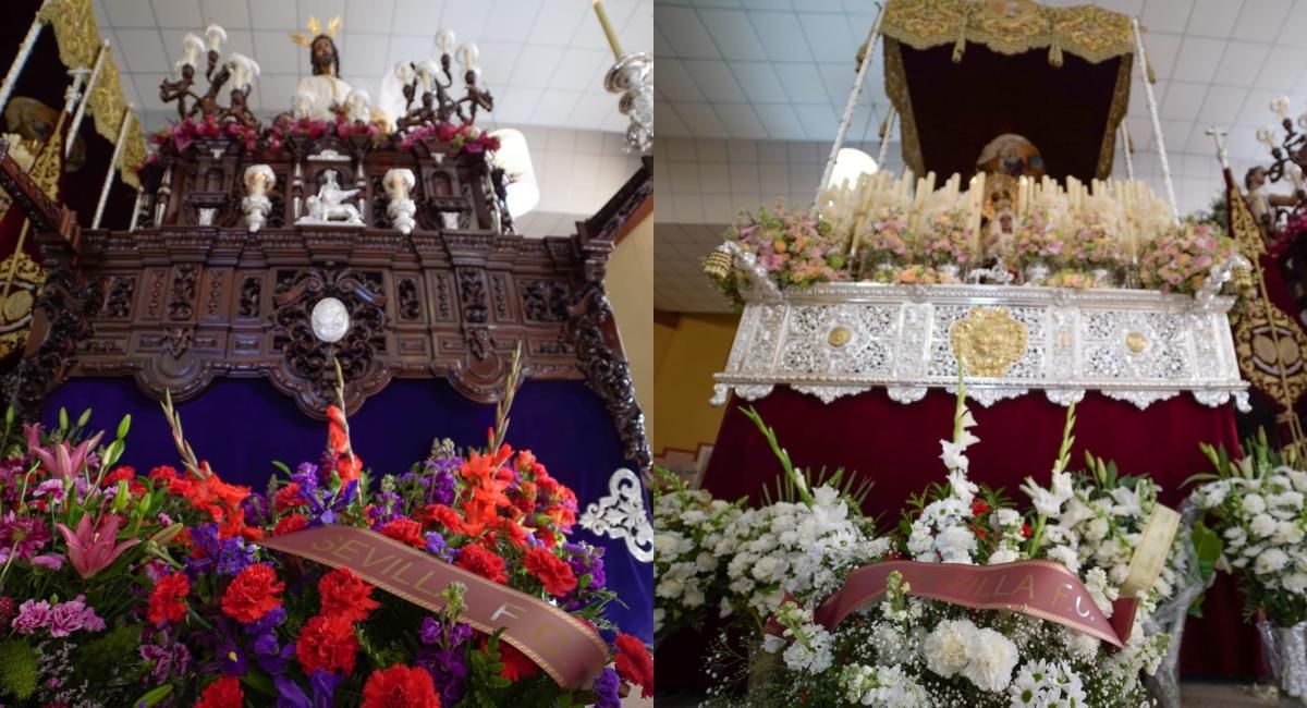 El Sevilla FC vuelve a su tradicional ofrenda floral: este Viernes de Dolores, con Pino Montano