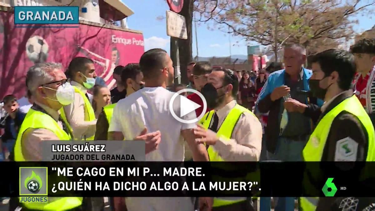 Luis Suárez se encara con aficionados del Granada