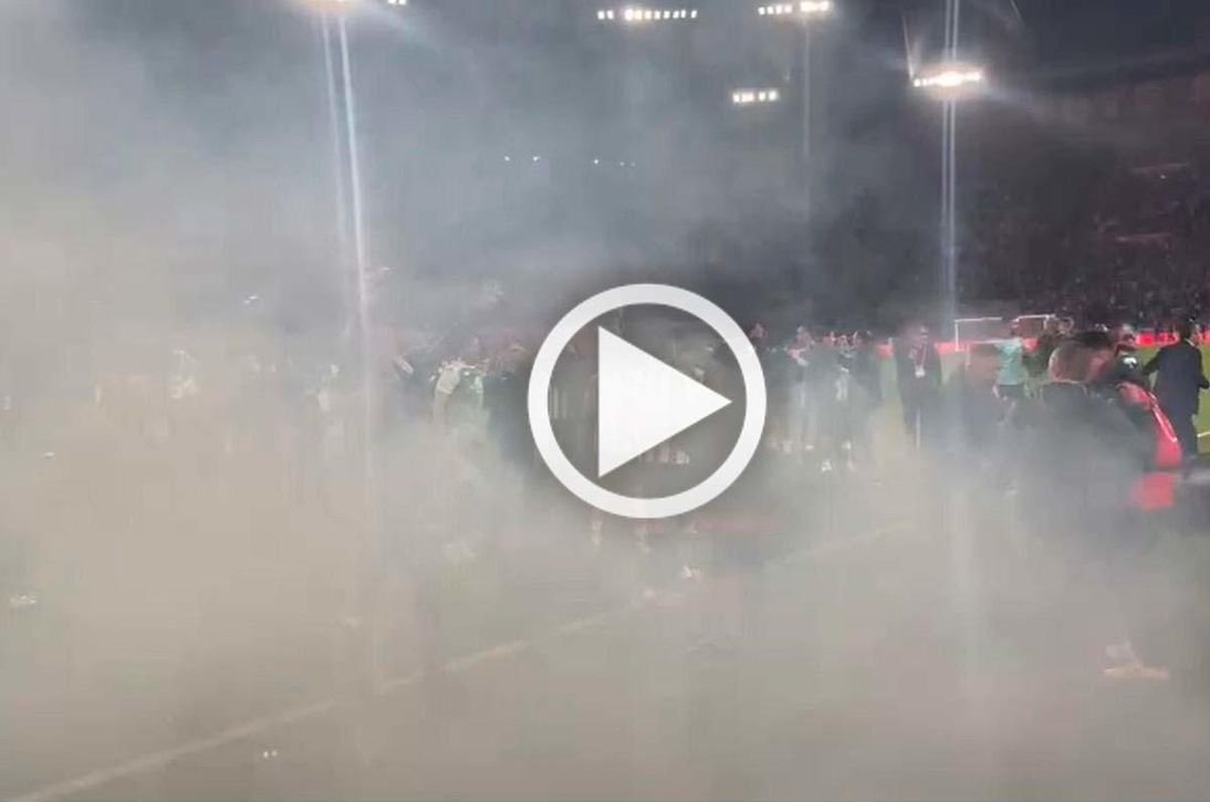 La celebración de los béticos en el campo con su afición (Video)