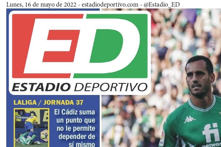 La portada de ESTADIO Deportivo para el lunes 16 de mayo