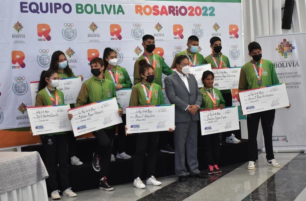 Bolivia premia a sus medallistas en los Juegos Suramericanos de la Juventud