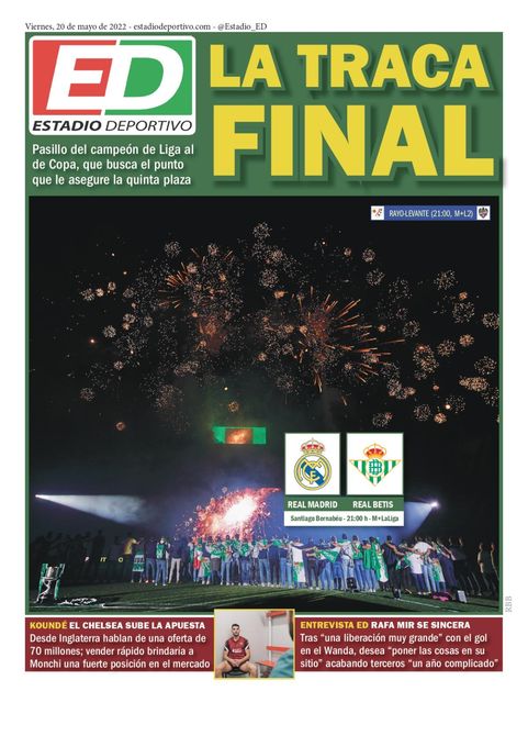La portada de ESTADIO Deportivo para el 20 de mayo de 2022