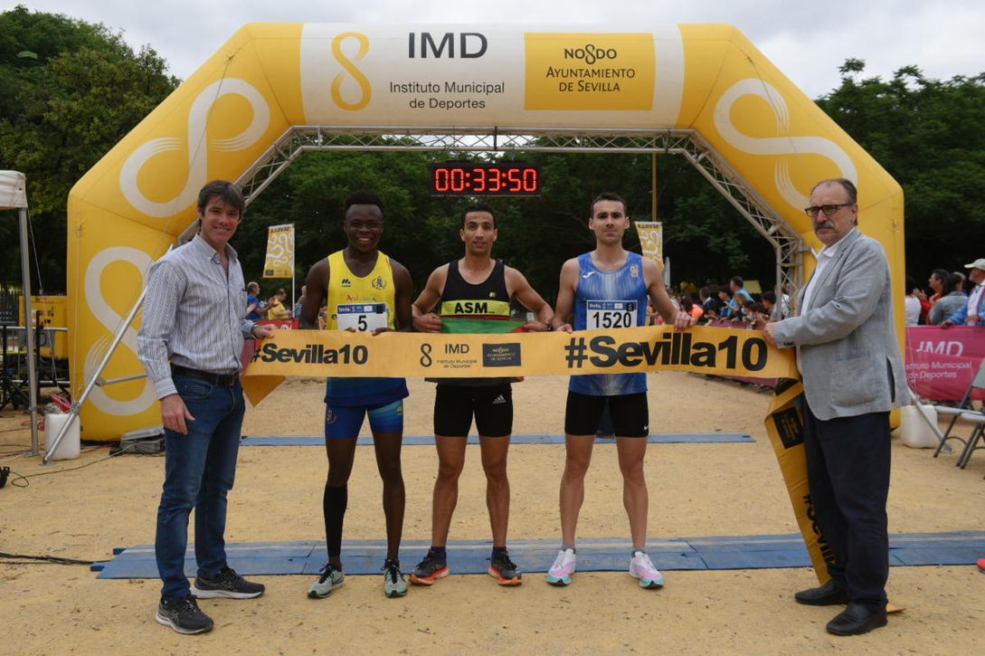 Said El Bouchikhi y Raquel Hernández ganan la carrera del Parque Miraflores, cuarta del circuito #Sevilla10 del IMD