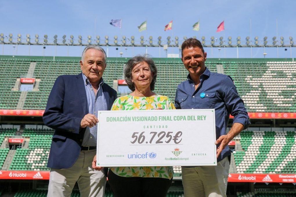 La Copa del Rey ganada por el Betis genera casi 60.000 euros para UNICEF y los niños de la guerra de Ucrania