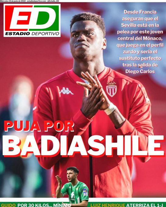 La portada de ESTADIO Deportivo del miércoles 15 de junio de 2022