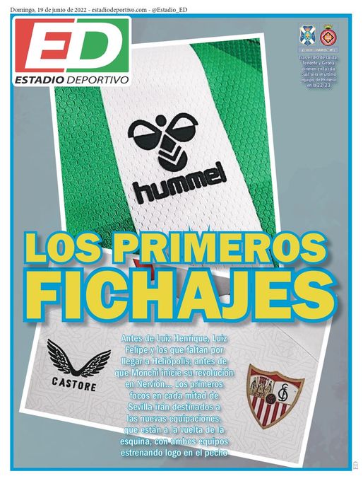 La portada de ESTADIO Deportivo para el domingo 19 de junio de 2022